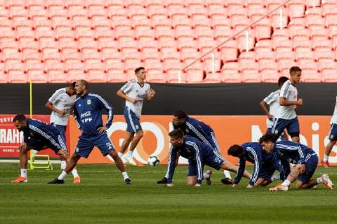 Argentina s national soccer team players participate in a Copa America 2019 training session at the Beira Rio stadium, in Porto Alegre, Brazil, 21 June 2019. Argentina s national soccer team training session !ACHTUNG: NUR REDAKTIONELLE NUTZUNG!  Copyright: xJosexMendezx COPAME1294 20190621-636967563953002167