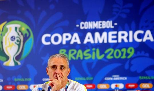 Head coach of Brazil s national team, Nationalteam Tite attends a press conference, PK, Pressekonferenz in Sao Paulo, Brazil, 21 June 2019. Brazil s National Team press conference !ACHTUNG: NUR REDAKTIONELLE NUTZUNG!  Copyright: xPauloxWhitakerx COPAME1388 20190622-636967691181815545