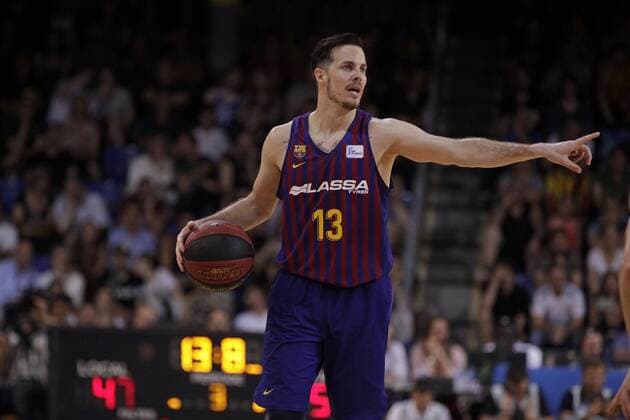 June 21, 2019 - Barcelona, Spain - Thomas Heurtel during the fourth match of the final play off of the spanish Liga Endesa league, played at the Palau Blaugrana, on 21th June 2019, in Barcelona, Spain. Barcelona v Real Madrid - Final ACB Liga Endesa 2019  - ZUMAn230 20190621_zaa_n230_1273 Copyright: xJoanxVallsx