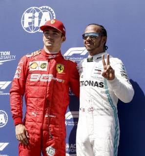 Motorsports: FIA Formula One World Championship, WM, Weltmeisterschaft 2019, Grand Prix of France, 16 Charles Leclerc (MCO, Scuderia Ferrari Mission Winnow), 44 Lewis Hamilton (GBR, Mercedes AMG Petronas Motorsport), Le Castellet France