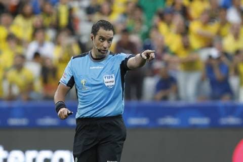 Peru vs. Brazil SÃO PAULO, SP - 22.06.2019: PERU VS. BRAZIL - Referee Fernando Rapallini (ARG) during a match between Peru and Brazil, valid for the group stage of Copa América 2019, held this Saturday (22) at the Corinthians Arena in São Paulo, SP. (Photo: Ricardo Moreira Fotoarena) x1751344x  RicardoxMoreira