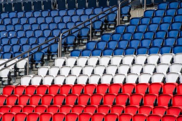 190623 General view of the stands during the stadium familiarisation of Le Parc des Princes after a press conference, PK, Pressekonferenz on June 23, 2019 in Paris. Photo: Simon Hastegard Bildbyran Kod SH 180084 bbeng fotboll football fotball soccer dam women kvinner frankrike france vm vm 2019 verdensmesterskap världsmästerskap fifa women s world cup 2019 world cup sverige sweden presskonferens Copyright: SIMONxHASTEGARD BB190623SH081