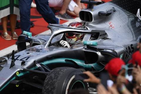 Formel 1, GP Frankreich, Sieger Lewis Hamilton June 23, 2019 - Le Castellet, France - Lewis Hamilton of Great Britain and Mercedes AMG Petronas F1 Team Mercedes winner of the Pirelli GP de France 2019 at Circuit Paul Ricard on June 23, 2019 in Le Castellet, France. F1 Grand Prix of France.  - ZUMAn230 20190623_zaa_n230_040 Copyright: xJosexBretonx