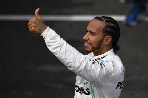 June 23, 2019 - Le Castellet, France - Lewis Hamilton of Great Britain and Mercedes AMG Petronas F1 Team Mercedes winner of the Pirelli GP de France 2019 at Circuit Paul Ricard on June 23, 2019 in Le Castellet, France. F1 Grand Prix of France.  - ZUMAn230 20190623_zaa_n230_043 Copyright: xJosexBretonx