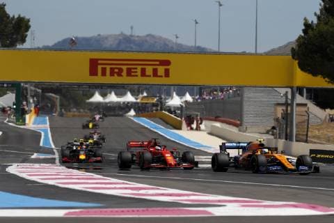 Motorsports: FIA Formula One World Championship, WM, Weltmeisterschaft 2019, Grand Prix of France, 4 Lando Norris (GBR, McLaren F1 Team), 5 Sebastian Vettel (GER, Scuderia Ferrari Mission Winnow), Le Castellet France