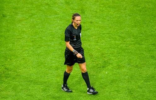 Marie Soleil BEAUDOIN ( Arbitre ) FOOTBALL : France vs Bresil - Coupe du Monde Feminine - Le Havre - 23 06 2019 FedericoPestellini Panoramic 