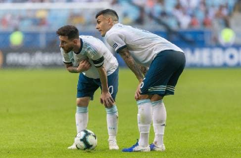 Qatar vs Argentina PORTO ALEGRE, RS - 23.06.2019: QATAR VS ARGENTINA - Lionel Messi is bidding during a match between Qatar and Argentina, valid for the 2019 Copa America group stage, held this Sunday (23) at the Grêmio Arena in Porto Alegre, RS. (Photo: Raul Pereira Fotoarena) x1751721x  RaulxPereira
