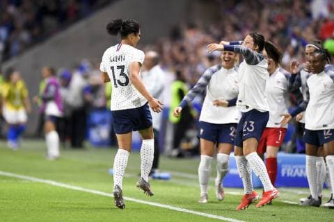 JOIE - EQUIPE DE FRANCE DE FOOTBALL FEMININ FOOTBALL : France vs Bresil - Fifa Coupe du Monde Feminine 2019 - 23 06 2019 AnthonyBIBARD FEP Panoramic 