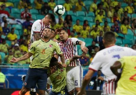 Colombia vs Paraguay SALVADOR, BA - 23.06.2019: COLOMBIA VS PARAGUAY - Colombia v Paraguay, valid for the group stage of the Copa America 2019, held this Sunday (23) at the Fonte Nova Arena in Salvador, Bahia, Brazil. (Photo: Tiago Caldas Fotoarena) x1751889x  TiagoxCaldas