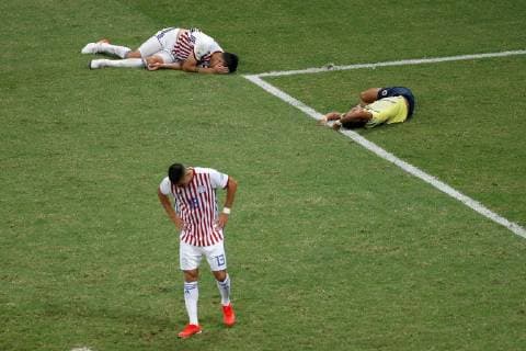 Sport Bilder des Tages Paraguay s Junior Alonso during the Copa America 2019 Group B soccer match between Colombia and Paraguay, at Arena Fonte Nova Stadium in Salvador, Brazil, 23 June 2019. Colombia vs. Paraguay !ACHTUNG: NUR REDAKTIONELLE NUTZUNG!  Copyright: xJoedsonxAlvesx SCA16153 20190623-636969283025934728