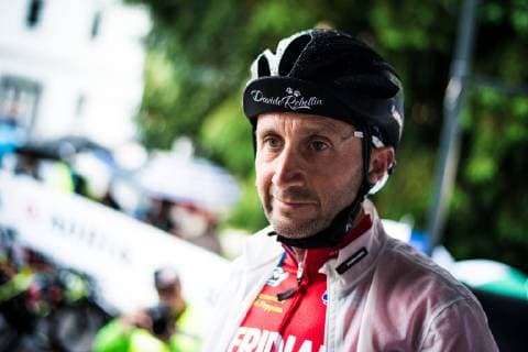 23.06.2019, Novo mesto, SLO, Tour of Slovenia, 5. Etappe, von Trebnje nach Novo mesto (167,5 km), im Bild Davide Rebellin (IT) of MeridianaKamen before during the 5th Stage of 26th Tour de Slovenie cycling race from Trebnje to Novo mesto (167,5 km). Novo mesto, Slovenia on 2019 06 23.