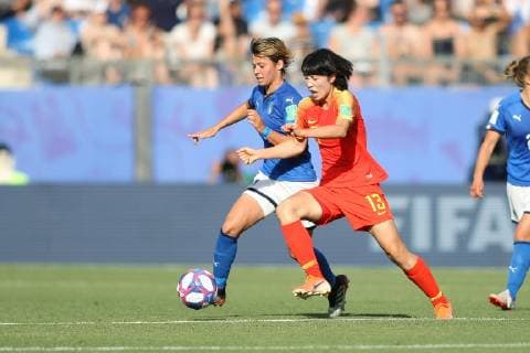 Valentina GIACINTI, italie, WANG Yan, chine FOOTBALL : Italie vs Chine - Coupe du Monde Feminine - Montpellier - 25 06 2019 RichardGosselin Panoramic 