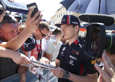 FORMULA 1 - Projekt Spielberg, media day GRAZ,AUSTRIA,26.JUN.19 - MOTORPORTS, FORMULA 1 - Projekt Spielberg, media day, showrun with Max Verstappen. Image shows Max Verstappen (NED Red Bull Racing). GEPAxpictures xWolfgangxGrebien