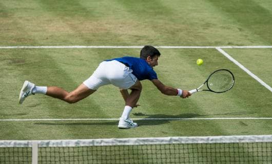 Novak Djokovic (world number 1) of Serbia during The BOODLES Tennis exhibition event 2019 at Stoke Park, Slough, England on 26 June 2019. Copyright: xAndyxRowlandx PMI-2882-0013