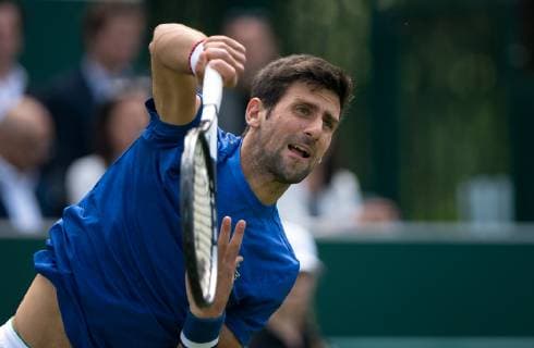 Novak Djokovic (world number 1) of Serbia during The BOODLES Tennis exhibition event 2019 at Stoke Park, Slough, England on 26 June 2019. Copyright: xAndyxRowlandx PMI-2882-0023