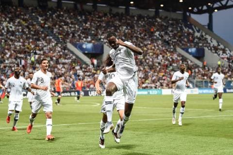 Mg Reggio Emilia 26 06 2019 - Europeo Under 21 Italia 2019 Spagna-Francia foto Matteo Gribaudi Image nella foto: esultanza gol Jean-Philippe Mateta 