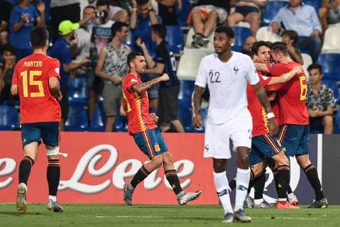 Mg Reggio Emilia 26 06 2019 - Europeo Under 21 Italia 2019 Spagna-Francia foto Matteo Gribaudi Image nella foto: esultanza gol Mikel Oyarzabal 