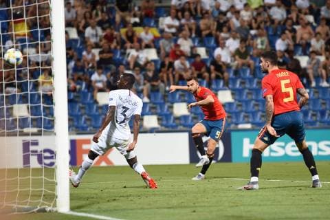 Mg Reggio Emilia 26 06 2019 - Europeo Under 21 Italia 2019 Spagna-Francia foto Matteo Gribaudi Image nella foto: gol Borja Mayoral 