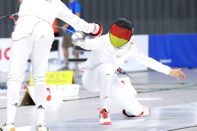 Sport Themen der Woche KW26 Sport Bilder des Tages Annika Schleu (GER), JUNE 27, 2019 - Modern pentathlon, moderner Fünfkampf : UIPM 2019 Pentathlon World Cup Final Tokyo, Women s Individual Fencing Ranking Round at Musashino Forest Plaza in Tokyo, Japan. Noxthirdxpartyxsales  (106837629)