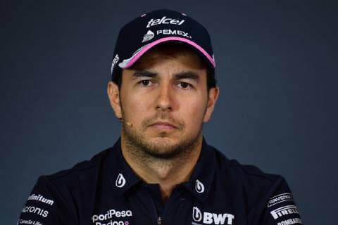 Sergio PEREZ (MEX,MCLaren Renault), Aktion,Einzelbild,angeschnittenes Einzelmotiv,Portraet,Portrait,Porträt. Formel 1:GP von Oesterreich,, Red Bull Ring Zeltweg,Spielberg,Saison 2019,am 27.06.2019