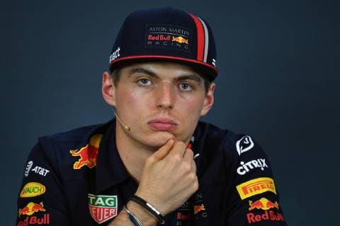 Max VERSTAPPEN ,BEL (Aston Martin Red Bull Racing), Aktion,Einzelbild,angeschnittenes Einzelmotiv,Portraet,Portrait,Porträt. Formel 1:GP von Oesterreich,, Red Bull Ring Zeltweg,Spielberg,Saison 2019,am 27.06.2019