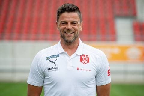 Torsten Ziegner (Chef-Trainer) ; HFC Hallescher Fussballclub e.V; 3.Liga, Porträttermin 2019 2020, Halle Saale Sachsen-Anhalt Deutschland