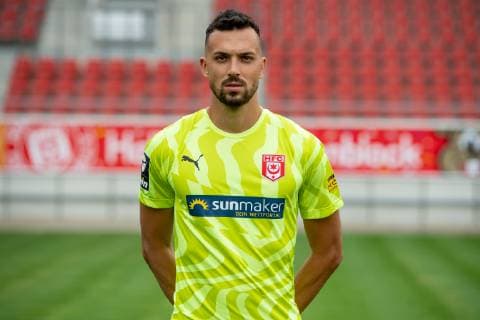 Kai Eisele ; HFC Hallescher Fussballclub e.V; 3.Liga, Porträttermin 2019 2020, Halle Saale Sachsen-Anhalt Deutschland
