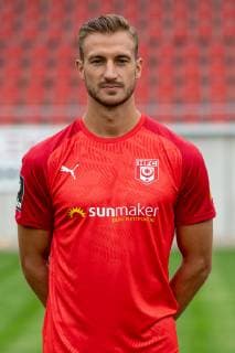 Pascal Sohm ; HFC Hallescher Fussballclub e.V; 3.Liga, Porträttermin 2019 2020, Halle Saale Sachsen-Anhalt Deutschland