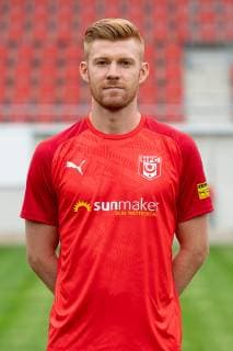 Mathias Fetsch ; HFC Hallescher Fussballclub e.V; 3.Liga, Porträttermin 2019 2020, Halle Saale Sachsen-Anhalt Deutschland