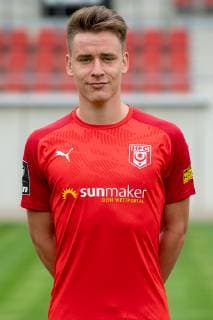Florian Hansch ; HFC Hallescher Fussballclub e.V; 3.Liga, Porträttermin 2019 2020, Halle Saale Sachsen-Anhalt Deutschland
