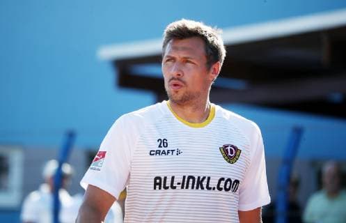 Dresden - Nordhausen Fussball Testspiel Leipzig, 27.06.2019, Stadion der Freundschaft, Fussball, Testspiel , Dynamo Dresden (2.BL) vs. Wacker Nordhausen (Regio.-Liga) 2:3 (1:1) , Im Bild: Soeren Gonther (26, Dresden) ,