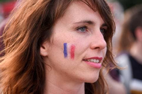 Fußball, WM Damen, Frankreich - USA, Fanzone in Paris Supporters de l equipe France - ambiance FOOTBALL : France vs Etats Unis - Fan zone - Paris - 28 06 2019 FedericoPestellini Panoramic 