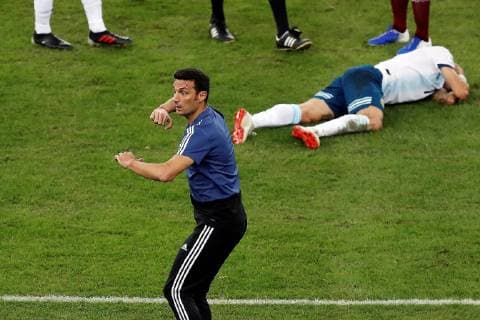Fußball, Copa America, Venezuela - Argentinien Argentinian head coach Lionel Scaloni during the Copa America 2019 quarter-finals soccer match between Venezuela and Argentina, at Maracana Stadium in Rio de Janeiro, Brazil, 28 June 2019. Venezuela vs. Argentina !ACHTUNG: NUR REDAKTIONELLE NUTZUNG!  Copyright: xJulioxCesarxGuimaraesx SCA21113 20190628-636973592092274543
