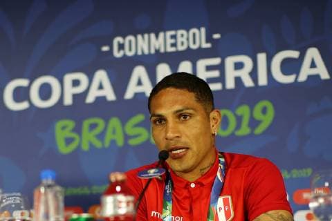 28th June 2019, Salvador, Brazil; Peru national team, Nationalteam press conference, PK, Pressekonferenz at the Arena Fonte Nova Stadium, Salvador, Brazil; Paolo Guerrero of Peru  ActionPlus12148769 HeulerxAndrey