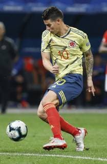Colombia vs. Chile SÃO PAULO, SP - 28.06.2019: COLOMBIA VS. CHILE - James Rodriguez during a match between Colombia and Chile, valid for the quarterfinals of the Copa América 2019, held this Friday (28) at the Corinthians Arena in São Paulo, SP. (Photo: Ricardo Moreira Fotoarena) x1755004x  RicardoxMoreira