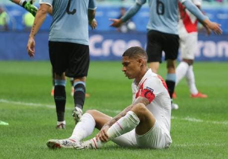 Uruguay vs Peru SALVADOR, BA - 29.06.2019: URUGUAY VS PERU - Paolo Guerrero, during a match between Uruguay and Peru, valid for the quarterfinals of the Copa America 2019, held this Saturday (29) at the Fonte Nova Arena in Salvador, Bahia, Brazil. (Photo: Tiago Caldas Fotoarena) x1755515x  TiagoxCaldas