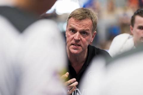 Kloten, Deutschland 29. Juni 2019: Handball, DHB U21, U 21 Laenderspiel - Airport Trophy - Deutschland vs. Frankreich Trainer Martin Heuberger (Deutschland) Kloten Sporthalle Ruebisbach Schweiz