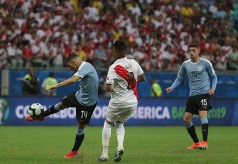 Uruguay vs Peru SALVADOR, BA - 29.06.2019: URUGUAY VS PERU - Lucas Torreira, during a match between Uruguay and Peru, valid for the quarterfinals of the Copa America 2019, held this Saturday (29) at the Fonte Nova Arena in Salvador, Bahia, Brazil. (Photo: Tiago Caldas Fotoarena) x1755553x  TiagoxCaldas