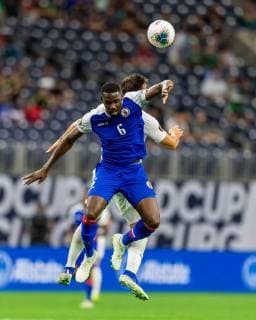 June 29, 2019 - Houston, Texas, USA - June 29, 2019 : Haiti defender Jems Geffrard (6) during a Concacaf Gold Cup Quarterfinals match between Haiti vs Canada at NRG Stadium in Houston, Texas. At the half Canada leads 2-0. ZUMA Press CONCACAF Gold Cup Quarterfinals 2019: Haiti vs Canada Jun 29 - ZUMAl153 20190629_zap_l153_015 Copyright: xMariaxLysakerx