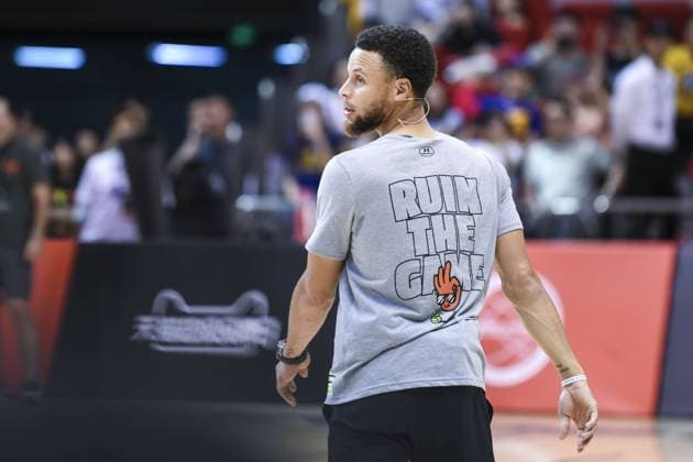 NBA, Basketball Herren, USA star Stephen Curry of Golden State Warriors attends the 2019 Under Armour Basketball Asia Tour in Shanghai, China, 29 June 2019. NBA stars fascinate fans at 2019 Under Armour Basketball Asia Tour  bjl11478504
