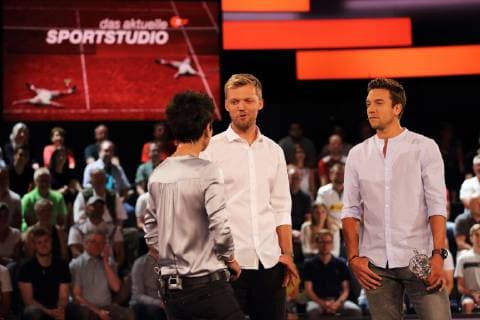 DUNJA HAYALI, KEVIN KRAWIETZ, ANDREAS MIES DAS AKTUELLE SPORTSTUDIO ZDF MAINZ 