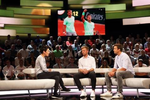 DUNJA HAYALI, KEVIN KRAWIETZ, ANDREAS MIES DAS AKTUELLE SPORTSTUDIO ZDF MAINZ 