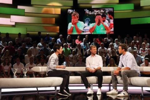 DUNJA HAYALI, KEVIN KRAWIETZ, ANDREAS MIES DAS AKTUELLE SPORTSTUDIO ZDF MAINZ 