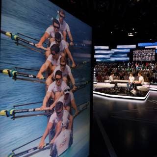 DUNJA HAYALI, MARTIN SAUER, RICHARD SCHMIDT DAS AKTUELLE SPORTSTUDIO ZDF MAINZ 