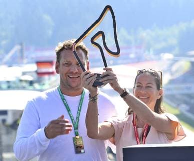 FORMULA 1 - GP of Austria 2019 SPIELBERG,AUSTRIA,30.JUN.19 - MOTORSPORTS, FORMULA 1 - Grand Prix of Austria, Red Bull Ring. Image shows Lukas Lauda and Birgit Lauda. GEPAxpictures xM.xOberlaender