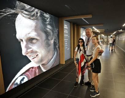 FORMULA 1 - GP of Austria 2019 SPIELBERG,AUSTRIA,30.JUN.19 - MOTORSPORTS, FORMULA 1 - Grand Prix of Austria, Red Bull Ring. Image shows governor Hermann Schuetzenhoefer (Styria) and fans. GEPAxpictures xM.xOberlaender