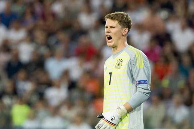 Udine, Italien, 30.06.2019, UEFA U-21 Europameisterschaft Italien 2019, Finale, Spanien - Deutschland, Torwart Alexander Nuebel (GER), schreit, looks on ( Defodi-01048-184981