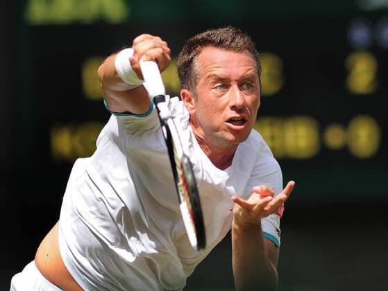 Sport Themen der Woche KW27 Sport Bilder des Tages Tennis - 2019 Wimbledon Championships - Week One, Monday (Day One) Men s Singles, 1st Round: Novak Djokovic v Philipp Kohlschreiber (GER) Philipp Kohlschreiber (GER) on Centre Court COLORSPORT ANDREW COWIE 