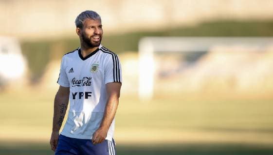 Argentina Training BELO HORIZONTE, MG - 01.07.2019: ARGENTINA TRAINING - Sergio Kun Aguero during the training of the Argentina Team at the Toca da Raposa in Belo Horizonte, MG. The Argentine team faces tomorrow the Brazilian team for the semifinal of the Copa América 2019. (Photo: Marcelo Machado de Melo Fotoarena) x1756927x  MarceloxMachadoxdexMelo