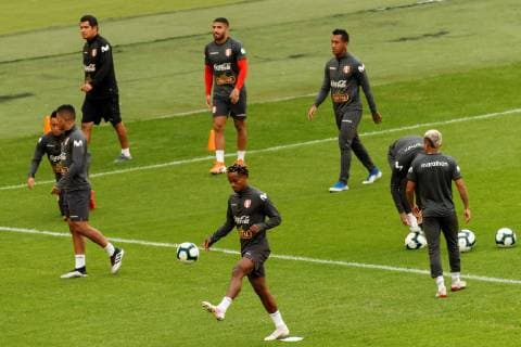 Peru s national soccer team players participate in a training session at the Beira Rio stadium, in Porto Alegre, Brazil, 01 July 2019. Peru will face Chile next Wednesday in a Copa America 2019 semifinal match. Peru s national soccer team training session !ACHTUNG: NUR REDAKTIONELLE NUTZUNG!  Copyright: xJosexMendezx COPAME2374 20190701-636976208762010047
